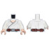 Torso Dress with White Fur Trim, Collar, and Tassels, Black Belt with Gold Buckle Pattern / Red Arms / White Hands: {бял}