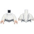 Torso SW Loose Dress and Hood, Detailed Belt with 5 Silver Emblems Pattern (Leia) / White Arms / Light Nougat Hands: {бял}
