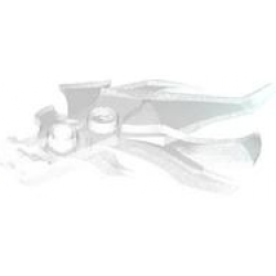 Plant Leaves Angular with Bar Handle on End, 7 Spikes: {прозрачен опал}