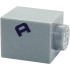 Brick 1 x 1 with Angled Off-Center Dark Blue Capital Letter A Pattern: {умерено каменно сив}