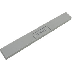 Tile 1 x 8 with Dark Bluish Gray 'CONTRAST' and Outline Pattern: {умерено каменно сив}