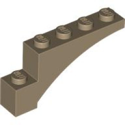 BRICK 1X5X2, INSIDE HALF ARCH: {пясъчно жълт}