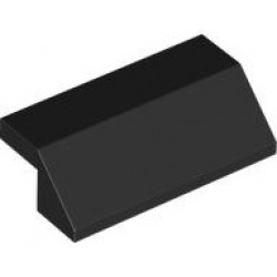 ROOF TILE 2X4, DEG. 45, W/O KNOBS: {черен}