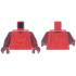Torso SW Robe with Black Neckline and Dark Red Folds and Creases Front and Back Pattern / Dark Red Arms / Dark Red Hands: {ярко червен}