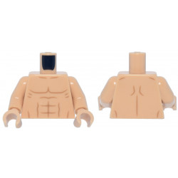 Torso Bare Chest, Medium Nougat Muscles Pattern / Medium Tan Arm / Medium Tan Hands: {умерен тан}
