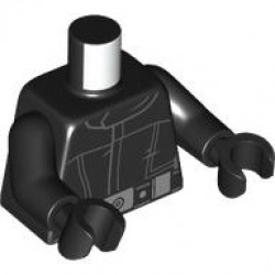 Torso SW Imperial Crew Uniform Jumpsuit, Wide Belt, and Large Silver Buckle, Dot and Pouches Pattern / Black Arms / Black Hands: {черен}