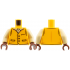 Torso Vest with Black Outline Buttons and Pockets, Tan Shirt Collar Pattern / Tan Arms / Reddish Brown Hands: {огнено жълто-оранжев}