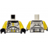 Torso SW Armor Clone Trooper, Dark Tan Buckles, Yellow Markings and White Pouches and Detailed Belt Pattern / Yellow Arms / Black Hands: {бял}
