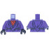 Torso SW Robe with Long Layered Collar with Folds and Creases over Red Shirt and Light Bluish Gray Rope Belt Pattern / Dark Purple Arms / Black Hands: {светло виолетов}