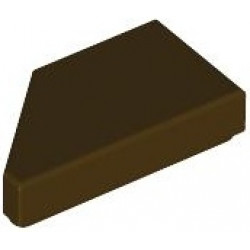 TILE 1X2, DEG. 45, CUT, RIGHT: {тъмно кафяв}