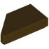 TILE 1X2, DEG. 45, CUT, RIGHT: {тъмно кафяв}