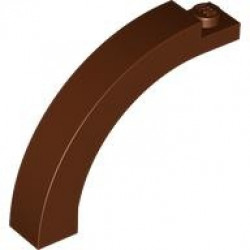 BRICK 1X5X3 1/3, CIRCLE ARCH: {червеникаво-кафяв}