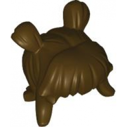 Minifigure, Hair Female Space Buns and Thick Bangs: {тъмно кафяв}