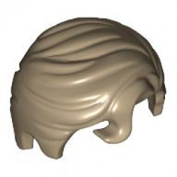 Minifigure, Hair Swept Right with Front Curl: {пясъчно жълт}