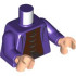 Torso Robe Open over Reddish Brown Vest with Pockets, Copper Buttons and Clasp, Black Neck and Waist Pattern / Dark Purple Arms / Light Nougat Hands: {светло виолетов}