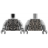 Torso Silver Armor Skeleton, Dark Bluish Gray Trim Pattern / Flat Silver Arms / Flat Silver Hands: {сребърно метален}
