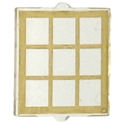 Glass for Window 1 x 2 x 2 Flat Front with Gold Lattice Pattern: {прозрачен}