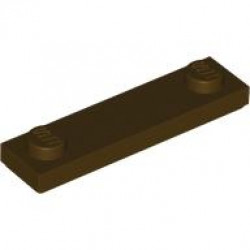 PLATE 1X4, W/ 2 KNOBS, NO. 2: {тъмно кафяв}