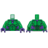 Torso Dark Purple and Silver Armor, Black Outlines and Lime Marks Pattern / Green Arms / Dark Purple Hands: {тъмно зелен}