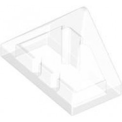 Slope 45 2 x 1 Triple with Bottom Stud Holder: {прозрачен}