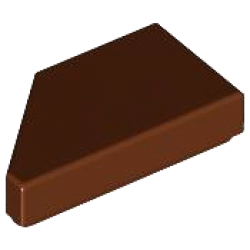 TILE 1X2, DEG. 45, CUT, RIGHT: {червеникаво-кафяв}