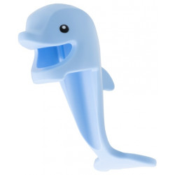 Minifigure, Headgear Head Cover, Costume Dolphin Head, Tail and Fin with Black Eyes Pattern: {светло кралско син}