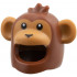 Minifigure, Headgear Head Cover, Costume Monkey with Molded Medium Nougat Face and Ears, Printed Black Eyes and Nose Pattern: {червеникаво-кафяв}