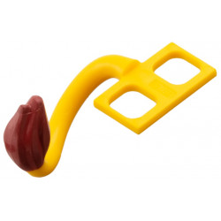 Minifigure Costume Tail Lion with Dark Red Tassel Pattern: {огнено жълто-оранжев}