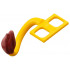 Minifigure Costume Tail Lion with Dark Red Tassel Pattern: {огнено жълто-оранжев}