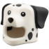 Minifigure, Headgear Head Cover, Costume Dog with Molded Black Ears, Printed Black Spots, Eyes, and Nose Pattern: {бял}