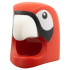 Minifigure, Headgear Head Cover, Costume Parrot with Molded White Beak, Printed White Cheeks, Black Eyes and Stripe Pattern: {ярко червен}