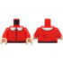 Torso Dress with Black Buttons and Belt, White Collar with Frills Pattern / Red Arms / Light Nougat Hands: {ярко червен}
