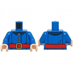 Torso Jacket with Gold Buttons, Red Belt with Buckle, Dark Blue Collar Pattern / Blue Arms / Light Nougat Hands: {ярко син}