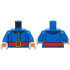 Torso Jacket with Gold Buttons, Red Belt with Buckle, Dark Blue Collar Pattern / Blue Arms / Light Nougat Hands: {ярко син}