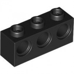 BRICK 1X3 W/ 3X4.85 HOLE: {черен}