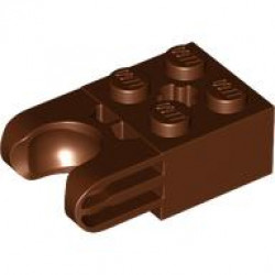 BRICK 2X2 W. CUP FOR BALL: {червеникаво-кафяв}