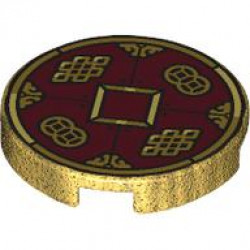 FLAT TILE 2X2, ROUND, NO. 1348: {топло златист}