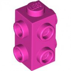 BRICK 1X1X1 2/3, W/ 6 KNOBS: {ярко пурпурен}