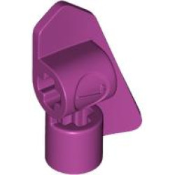 LEFT BASE PLATE 2X3, W/ CROSS HOLE: {ярко червеникаво-виолетов}
