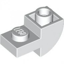 BRICK 1X2, INV. BOW, W/ CUTOUT: {бял}