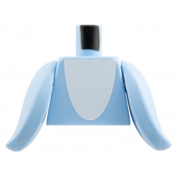 Torso Dolphin with White Ventral Patch Pattern / Bright Light Blue Fins: {светло кралско син}