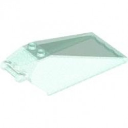 Windscreen 8 x 4 x 2 with 2 Studs and Bar Handle: {прозрачен светло син опал}