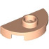 PLATE 1X2, 1/2 CIRCLE, W/ 1 KNOB: {светло нуга}