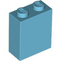 BRICK 1X2X2: {умерено небесносин}