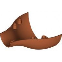 Panel 11 x 5.5 x 10 Tapered Half Cylinder with Axle Hole: {тъмно оранжев}