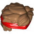 Minifigure, Hair Tousled with Molded Red Bandana Headband Pattern: {умерен нуга}