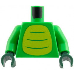 Torso Lime Belly with 3 Bright Green Stripes Pattern / Bright Green Arms / Dark Green Hands: {ярко зелен}