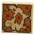 Tile 2 x 2 with Map, Medium Nougat Islands on Tan Sea, 4 Red 'X' Pattern: {тухлено жълт}