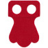 Minifigure Parrot Tail Cloth with 3 Lobes - Traditional Starched Fabric: {ярко червен}