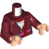 Torso Female Jacket, Red Scarf, White Blouse, Dark Pink Belt Pattern / Dark Red Arms / Light Nougat Hands: {нов тъмно червен}
